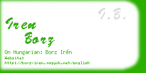 iren borz business card
